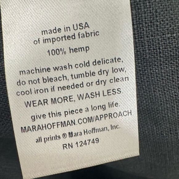 NEW MARA HOFFMAN ROBYN Linen/hemp midi dress in black - Picture 8 of 11